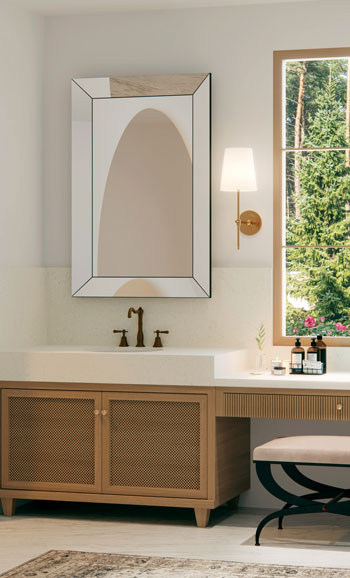 Caesarstone 1001 Riverlet quartz worktop close-up