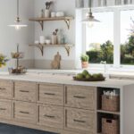 Farmhouse kitchen in Caesarstone 1004 Stoneburst
