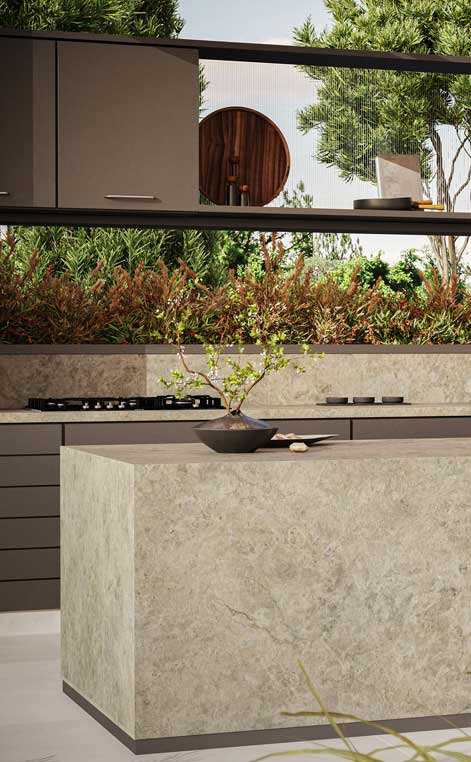 Caesarstone 542 Mosstone Kitchen