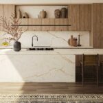 Caesarstone Porcelain 535 Goldesse kitchen