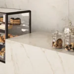 Caesarstone Porcelain 537 Glacetta restaurant