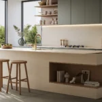 Caesarstone Porcelain 904 Lunaburst kitchen